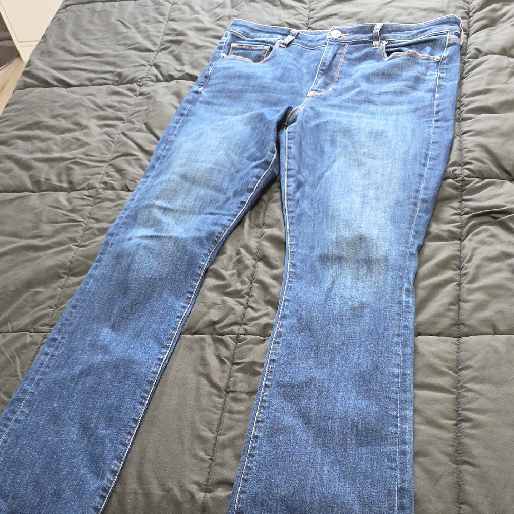 American Eagle Outfitters Dark Blue Boot Cut Jeans Size 14 Reg.